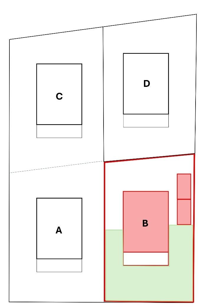 Plan de situation de l'appartement B1 dans la résidence