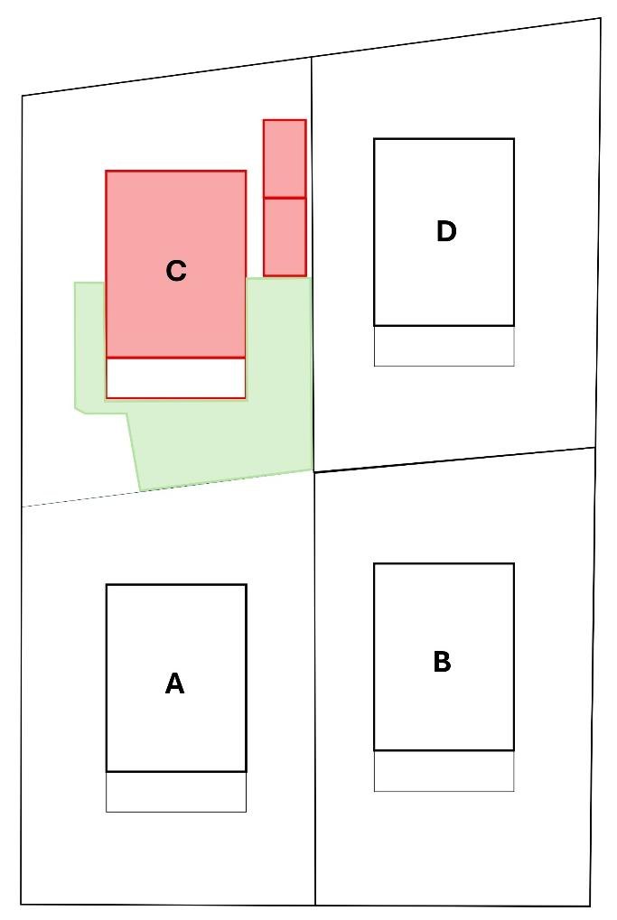 Plan de situation de l'appartement C1 dans la résidence