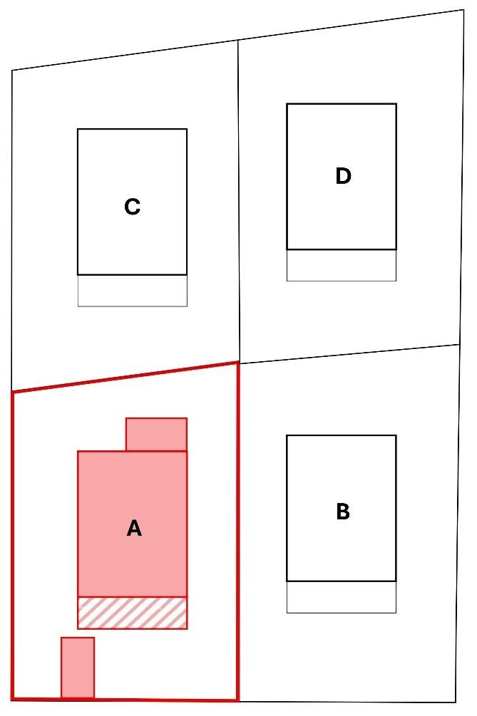 Plan de situation de l'appartement A2 dans la résidence