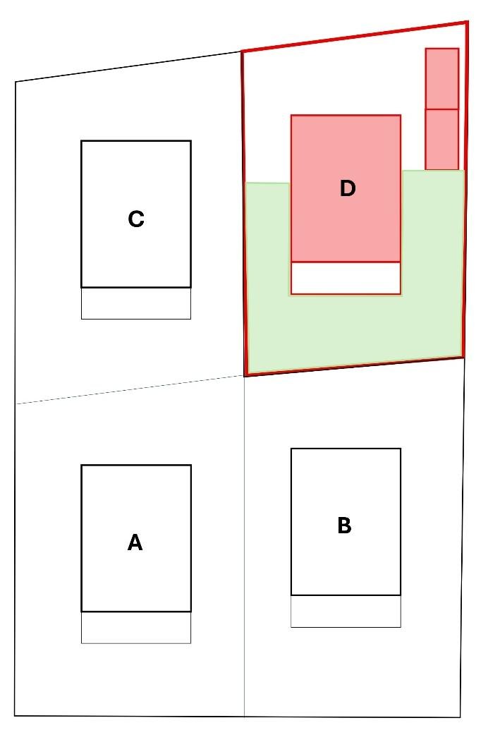 Plan de situation de l'appartement D1 dans la résidence