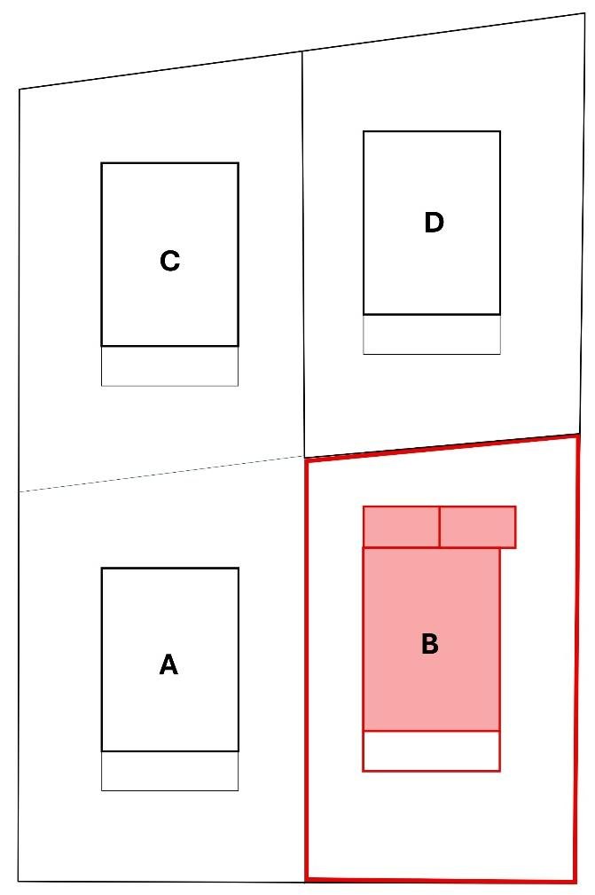 Plan de situation de l'appartement B2 dans la résidence